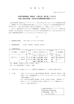 における天然二枚貝の採捕・出荷の自主規制措置の解除について [PDF