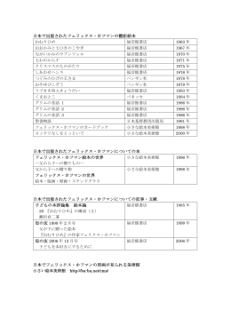 日本で出版されたフェリックス・ホフマンの翻訳絵本