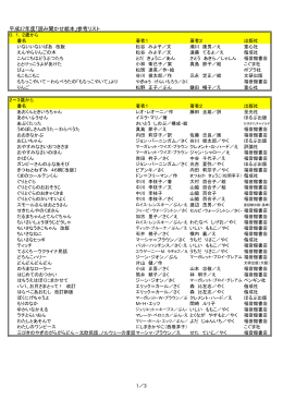 読み聞かせ参考絵本リスト （PDFファイル・192KB）