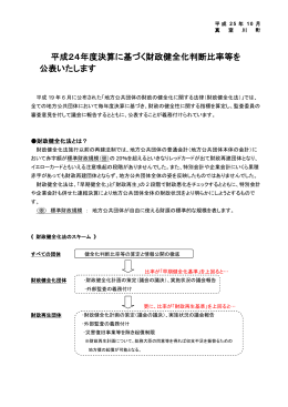 平成24年度決算に基づく財政健全化判断比率等を 公表