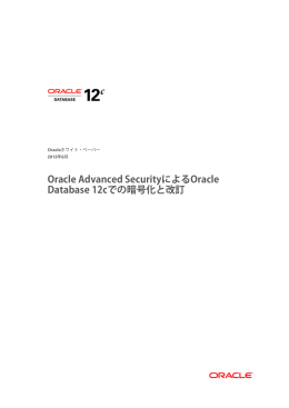 Oracle Advanced SecurityによるOracle Database 12cでの暗号化と改訂
