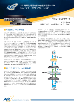 SSL暗号化通信内容の検査を可能にする SSL