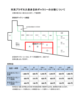 市民プラザ大久保多目的ギャラリーの分割について