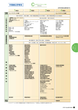 1年次 2年次 3年次 4年次 人 間 総 合 教 育 科 目 専 門 創 造 教 育 科 目