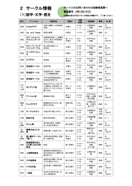 2サークル情報[PDF：1MB]