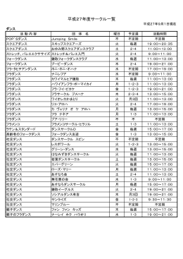 サークル情報 - 鎌取コミュニティセンター