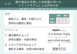 構文構造を考慮した特徴量を用いた トピックモデルによる評判分析