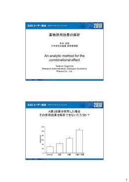 薬物併用効果の解析 An analytic method for the combinational effect