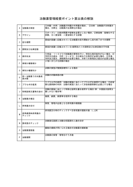 治験薬管理経費ポイント算出表の解説