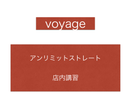アンリミットストレート 店内講習 - Voyage Cosmetics.