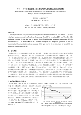コヒーレント白色光を用いた二酸化炭素の長光路差分吸収分光計測 長