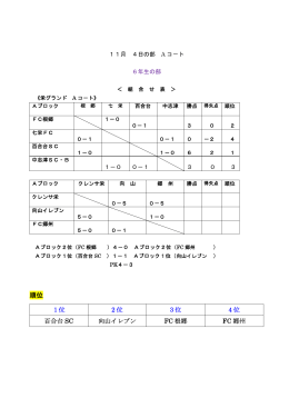 順位 - 中志津SC