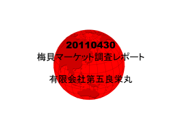 20110430 梅貝マーケット調査レポート 有限会社第五良栄丸