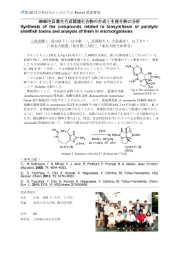 麻痺性貝毒生合成関連化合物の合成と生産生物の分析 Synthesis of
