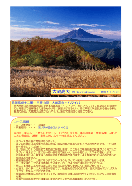 コース情報 秀麗富嶽十二景・三番山頂 大蔵高丸・ハマイバ