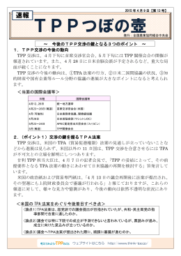 速報！TPPつぼの壺（第13号）