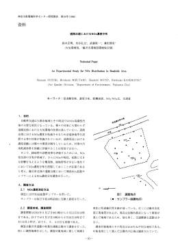 道路沿道におけるNOx濃度分布