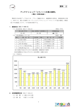 アンテナショップ1年間のまとめ(PDF文書)