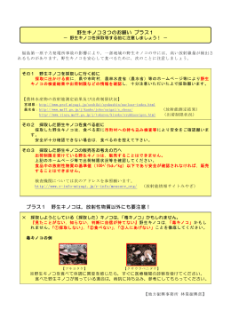 野生キノコ3つのお願い [PDFファイル／118KB]