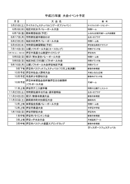 平成25年度大会日程