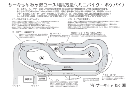 サーキット秋ヶ瀬コース利用方法（ミニバイク・ポケバイ）