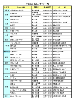早良区ふれあいサロン一覧