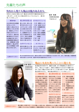 先輩たちの声