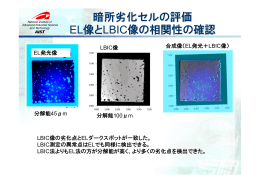 暗所劣化セルの評価 EL像とLBIC像の相関性の確認 暗所劣化セルの