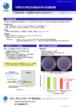 可視光応答型光触媒材料の抗菌試験