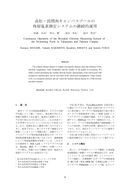 高松・詫間両キャンパスプールの 残留塩素測定システムの継続的運用