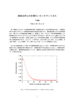 弱結合炉心の計算をいろいろやってみた