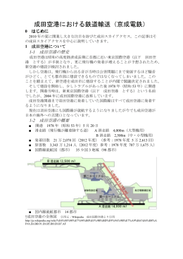 成田空港における鉄道輸送（京成電鉄）