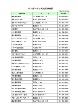 市内の実施歯科医療機関