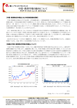 中国・香港市場の動向について