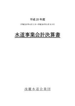 平成25年度決算書（PDF