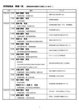 亀井 静香 先生 浅川 博忠 先生 森本 敏 先生 加藤 勝信 先生 桜田 義孝