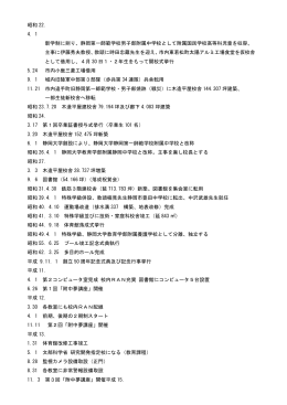 昭和 22. 4. 1 新学制に則り、静岡第一師範学校男子部附属中学校として