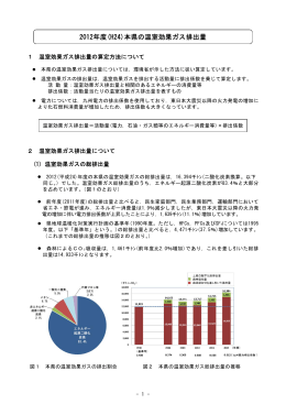 2012年度(H24)本県の温室効果ガス排出量