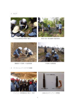 1 1 OJT 75mm榴弾砲用弾薬の識別 深度の浅い埋没爆弾の捜索要領