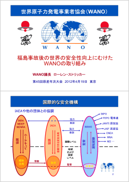 世界原子力発電事業者協会（WANO） 福島事故後の世界の安全性向上