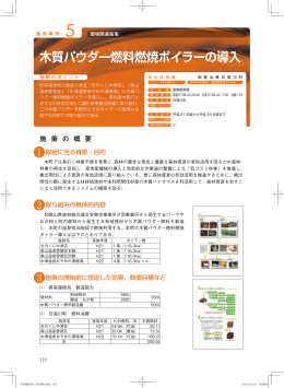 木質パウダー燃料燃焼ボイラーの導入（和歌山県日高川町）