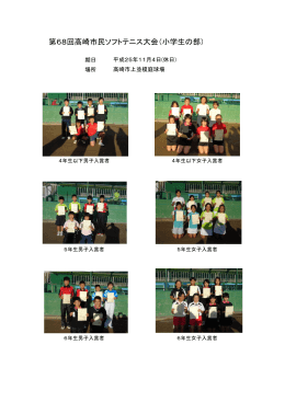 第68回高崎市民ソフトテニス大会（小学生の部）
