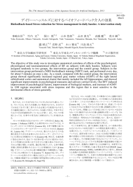 デイリー・ハッスルズに対するバイオフィードバック介入の効果