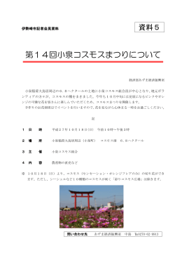 第14回小泉コスモスまつり(PDF文書)