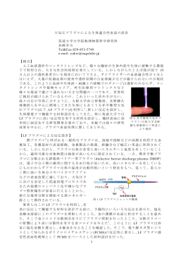 大気圧プラズマによる生体適合性表面の設計 筑波大学大学院数理物質