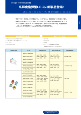 高輝度砲弾型LEDに新製品登場!