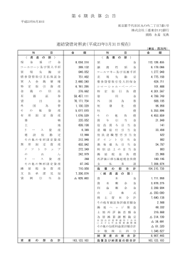 第 6 期 決 算 公 告 連結貸借対照表（平成23年3月