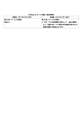 「SoftBank Air サービス規約」新旧対照表 改定前（2015 年 2 月 4 日付