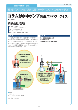 コラム形水中ポンプ（軽量コンパクトタイプ）