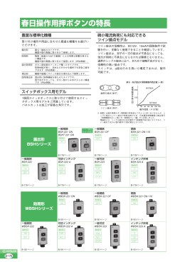 春日操作用押ボタンの特長